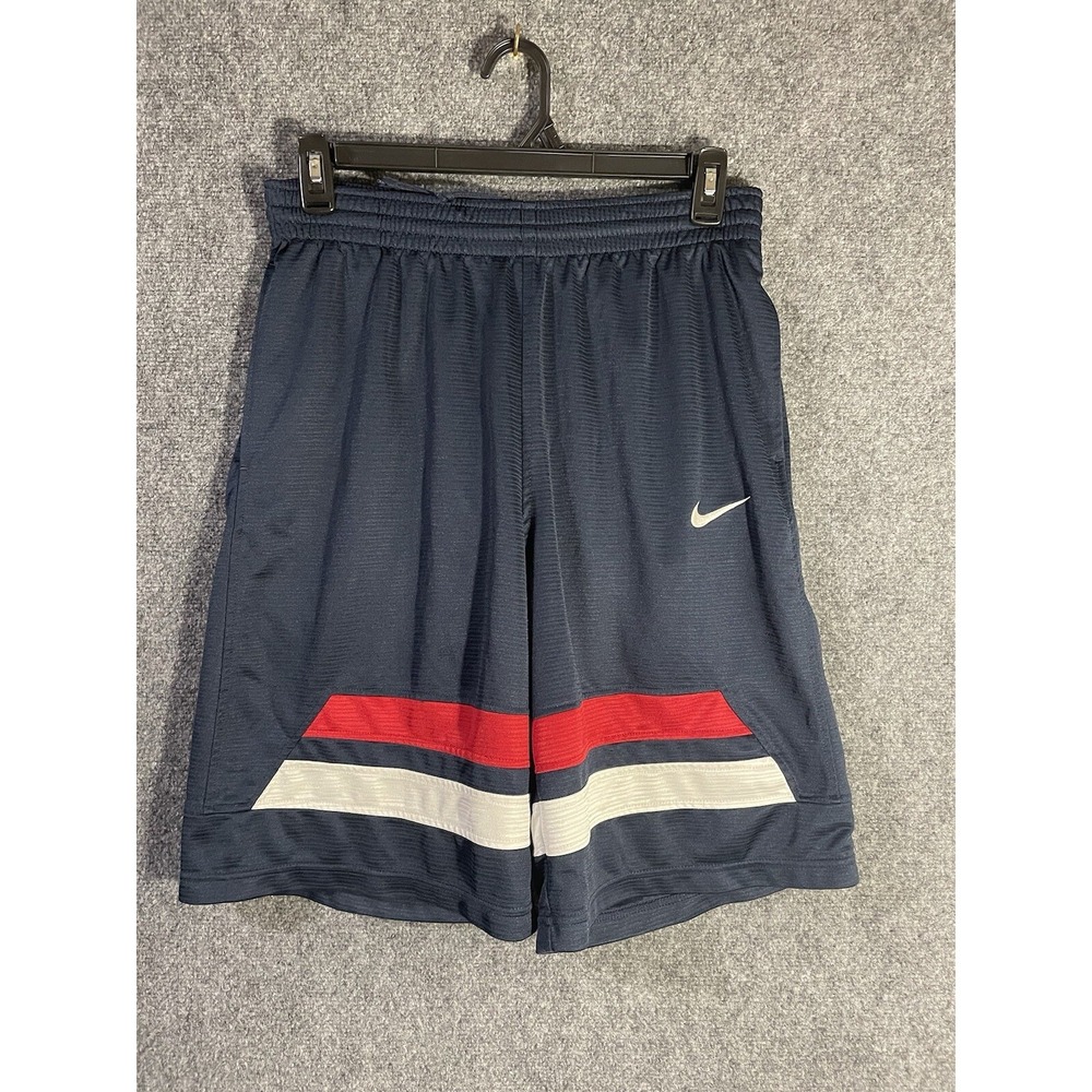 VTG Y2K Nike Basketball Shorts NAVY RED WHITE  Size M 2000